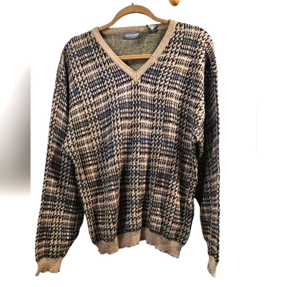 Vintage Jantzen V-neck grandpa sweater